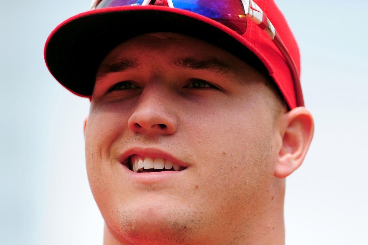 Close up of Mike Trout