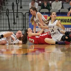 Delta defeated North Summit 55-34 on Feb. 26, 2015 in the 2A girls quarterfinals.