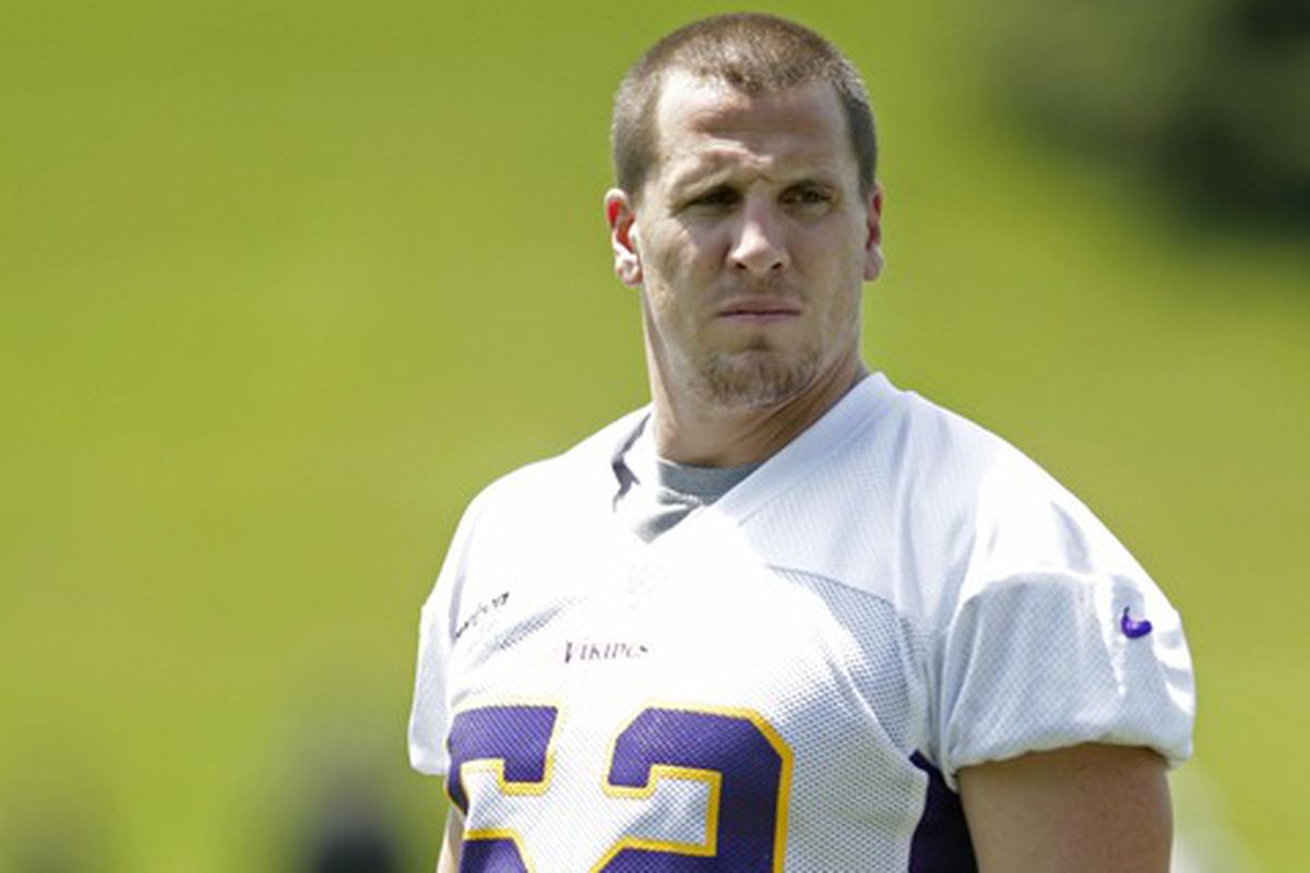 This is Chad Greenway. See, you can tell it's not Clay Matthews because of the haircut, and because Greenway isn't a little b...oy.