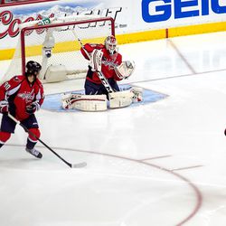 Puck In Front of Holtby