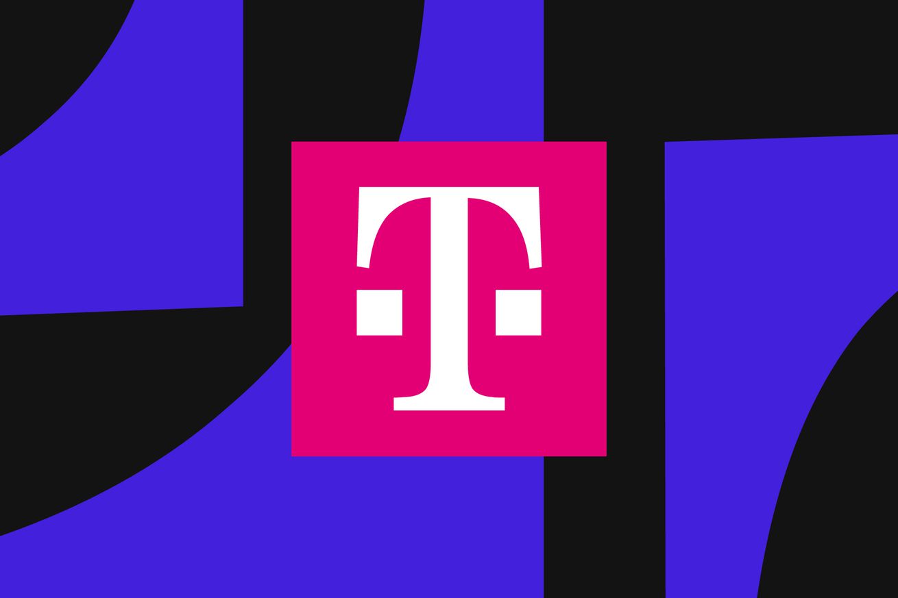 T-Mobile logo with illustrated background.