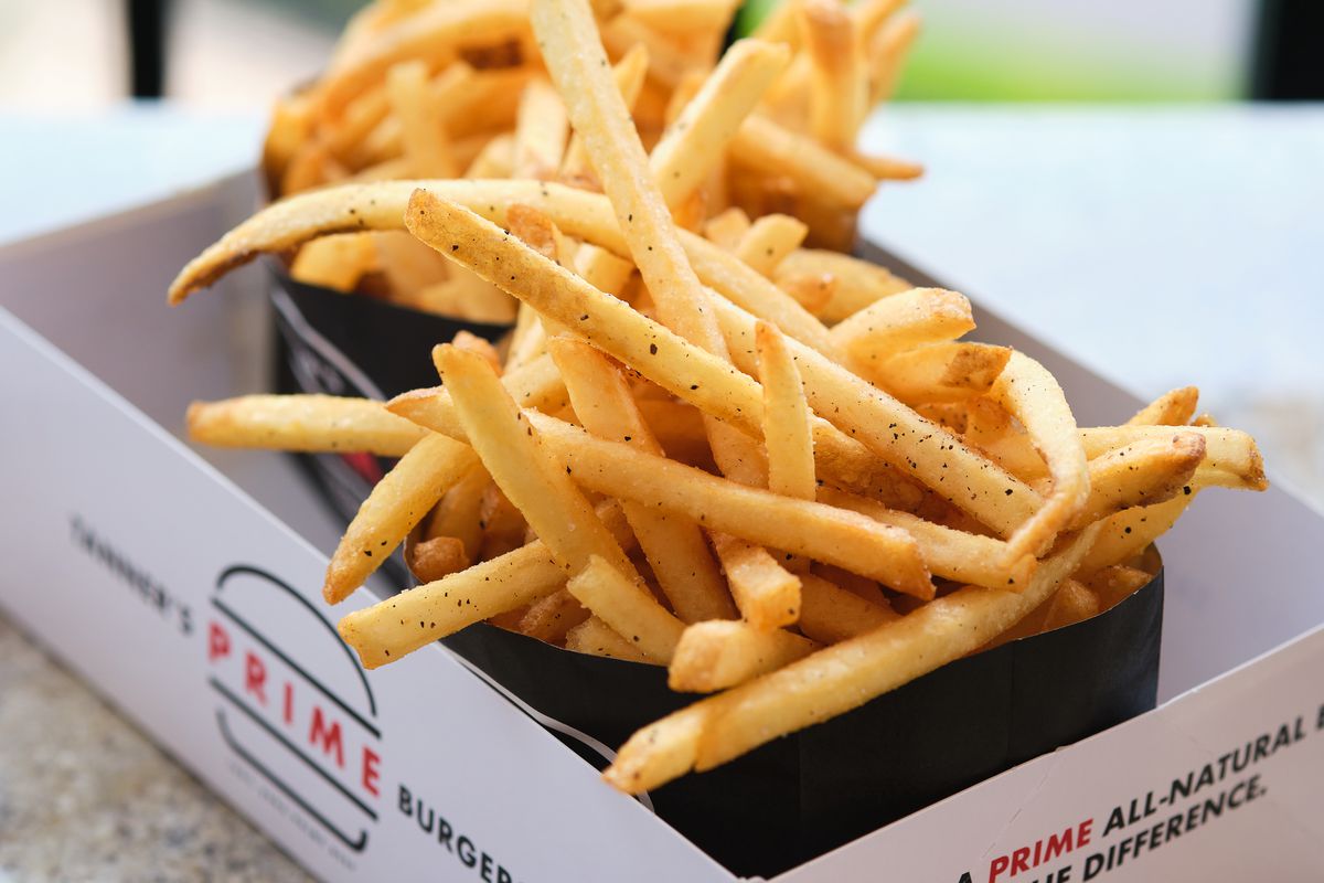 A box of French fries.