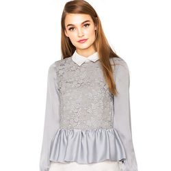 <a href="http://www.pixiemarket.com/catalog/product/view/id/17978/s/grey-silky-lace-blouse/category/39/">Grey silk lace blouse</a>, $15 (was $38). 