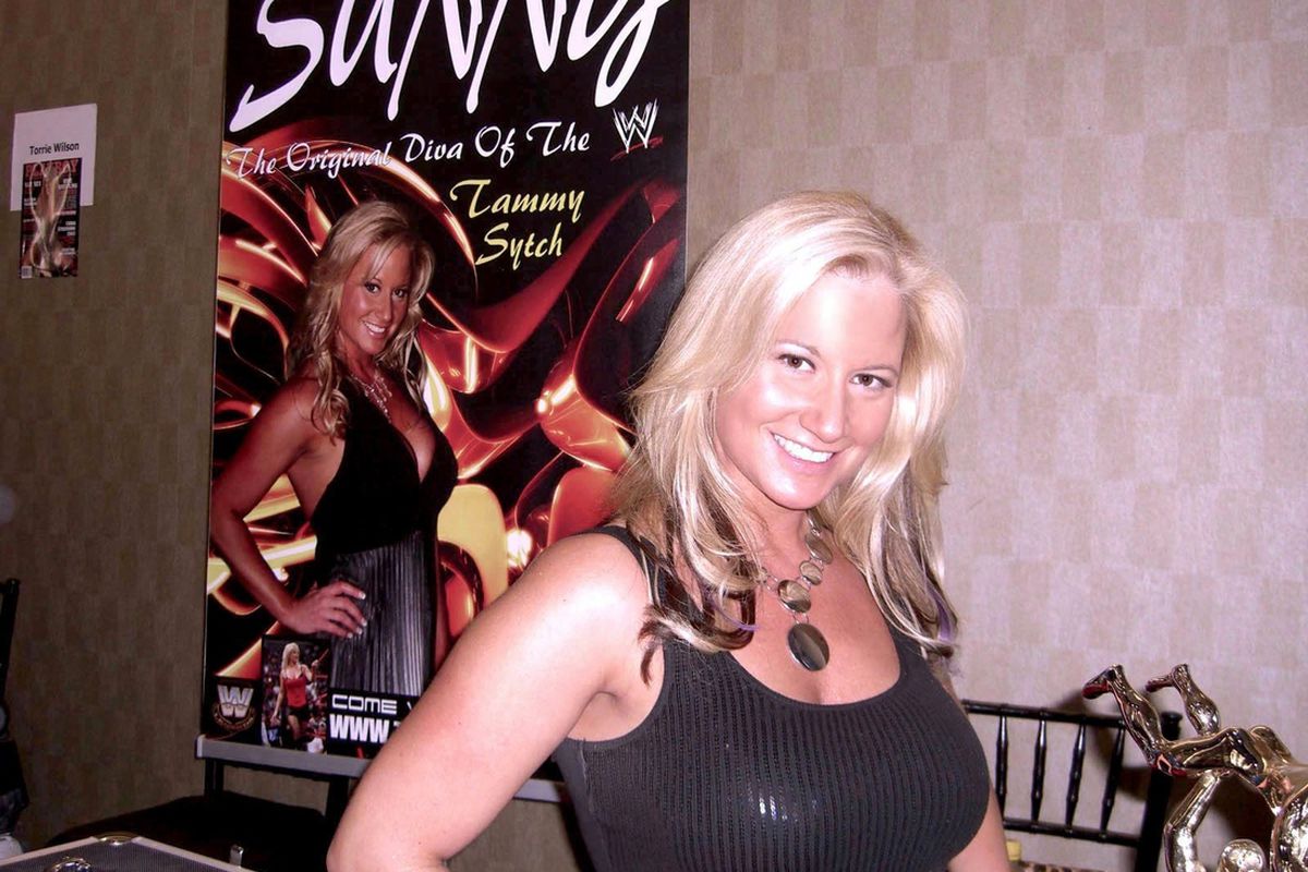 Tammy Sytch, six months before being inducted into the WWE Hall Of Fame on April 2nd, 2011.  Photo via <a href="http://upload.wikimedia.org/wikipedia/commons/5/58/10.2.10TammyLynnSytchByLuigiNovi2.jpg">Luigi Novi of flickr</a>.