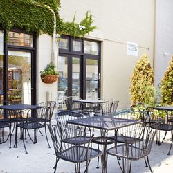 Pull up a spot at the outdoor patio, which still has some elements being added