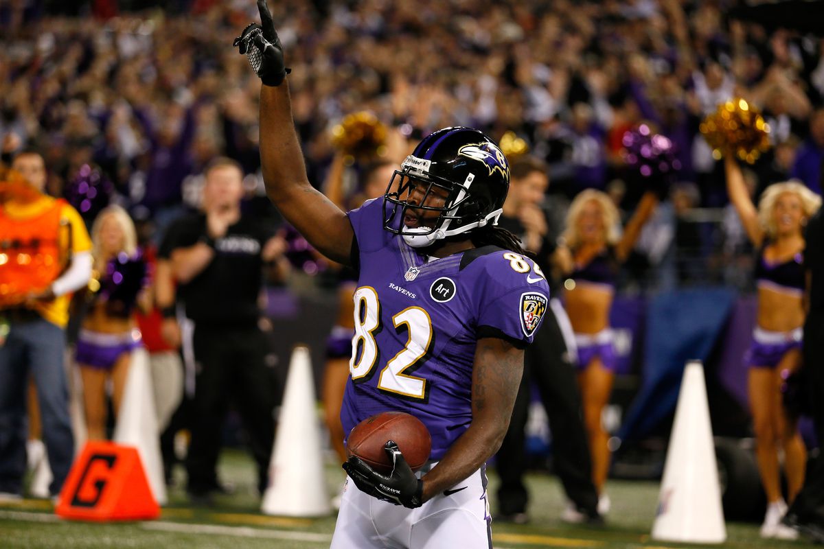 Torrey Smith caught two touchdowns in a win over New England less than 24 hours after his brother died in 2012. 