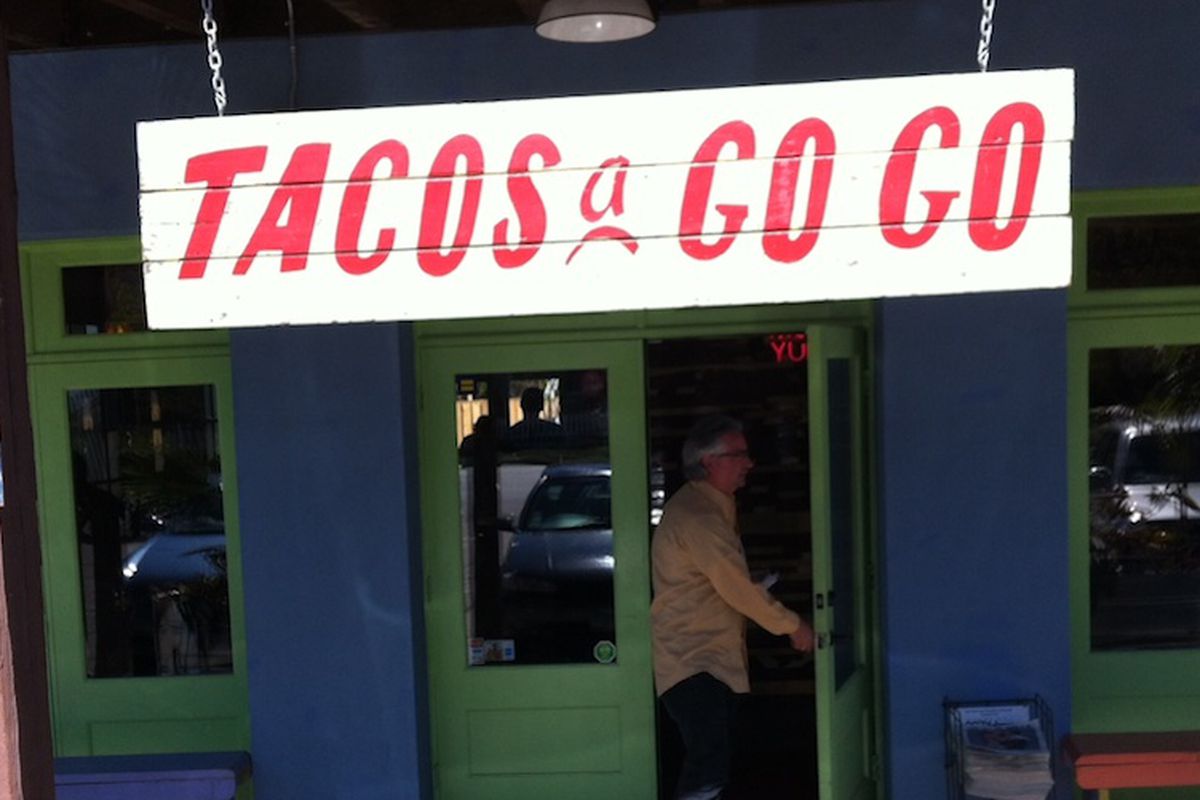Tacos a Go Go in the Heights. 