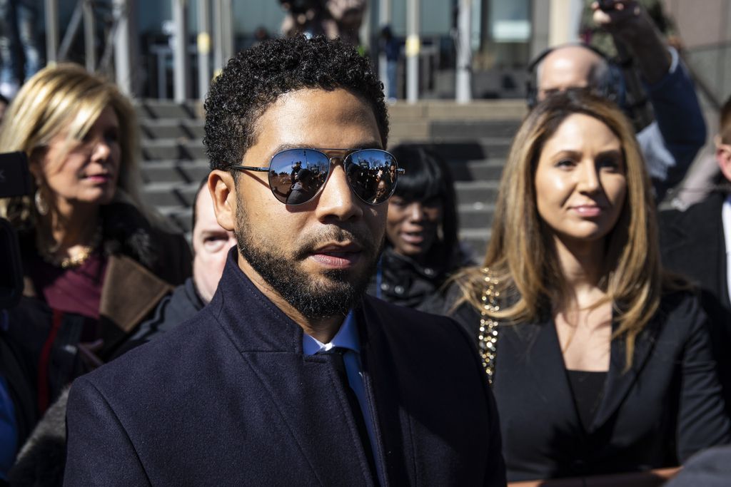 Jussie Smollett leaves court after charges were dropped against him. | Ashlee Rezin/Sun-Times