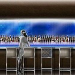 The bar will be topped with Hakkasan's signature blue glass and mirror-sheen stainless steel