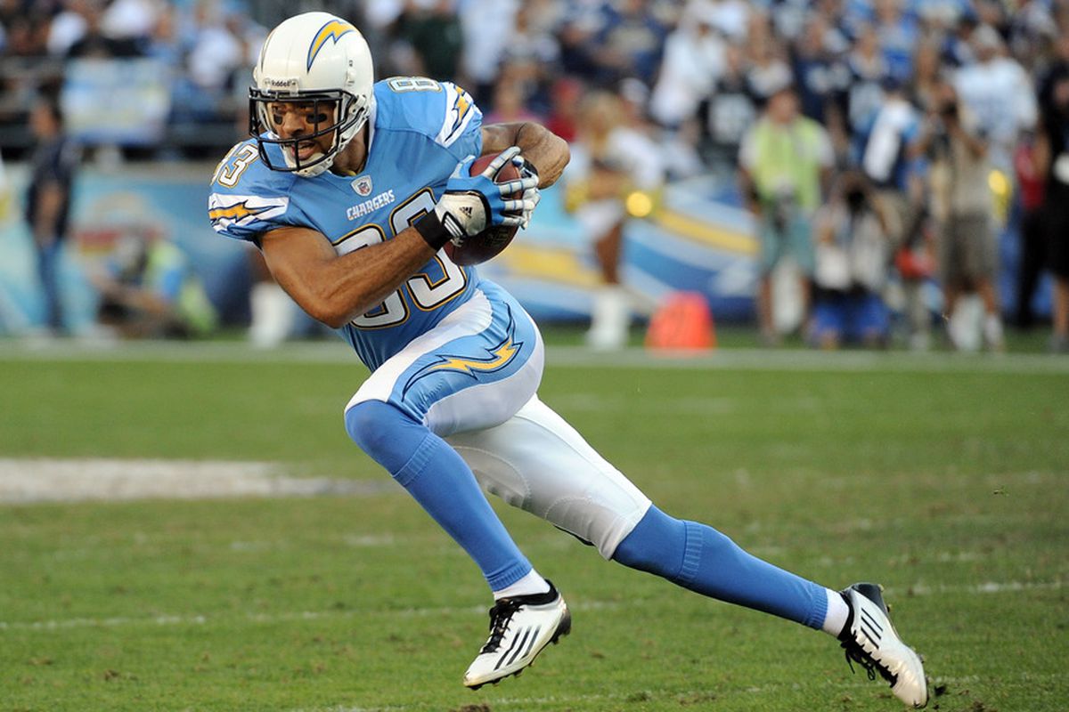With Free Agency underway, we'll know soon enough if Vincent Jackson will still be wearing Chargers colors in the future. (Photo by Harry How/Getty Images)