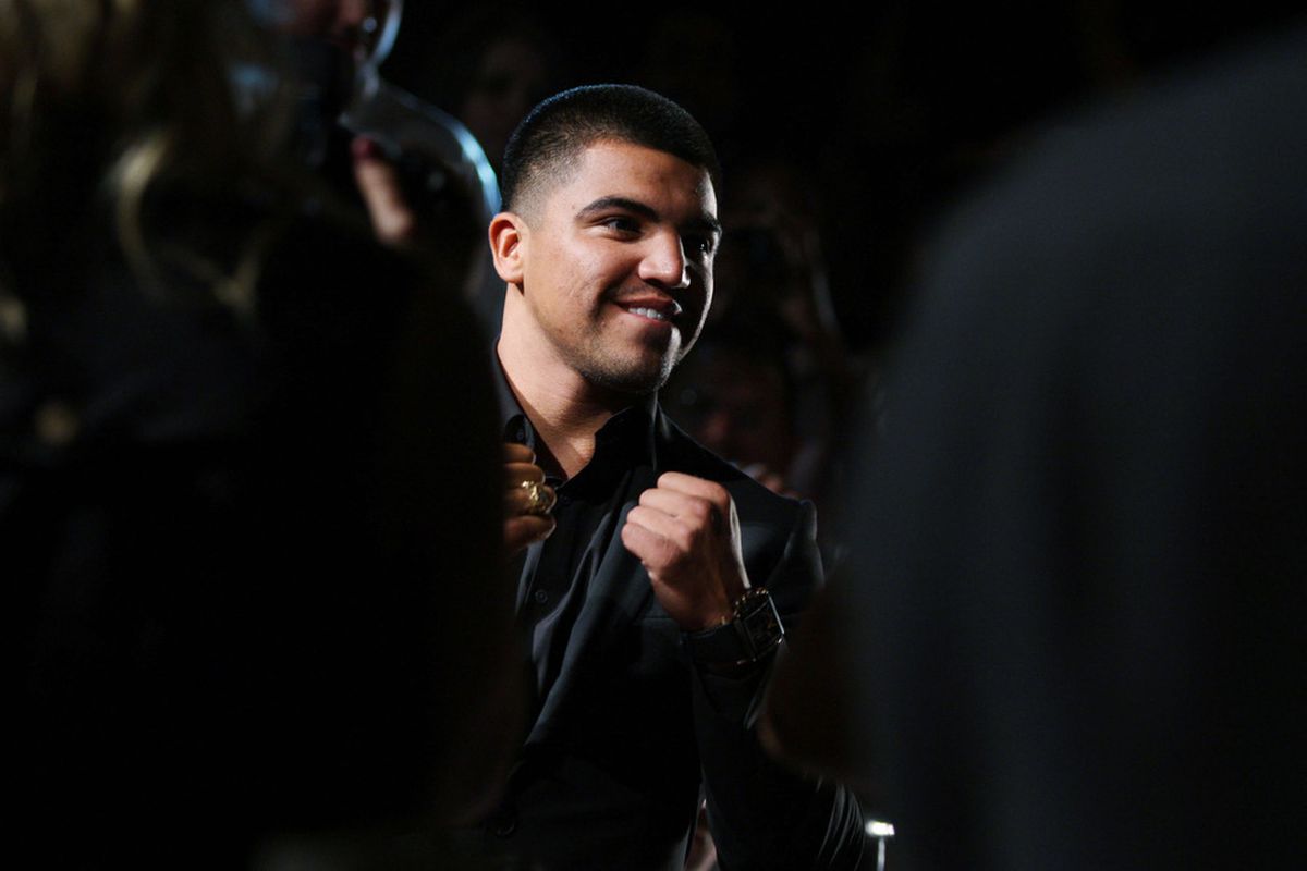 Victor Ortiz says he's not concerned with Floyd Mayweather Jr's drama with his father. (Photo by Daniel Barry/Getty Images)