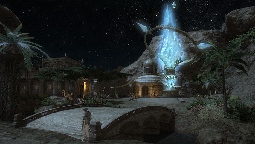 A large aetheryte in Final Fantasy 14