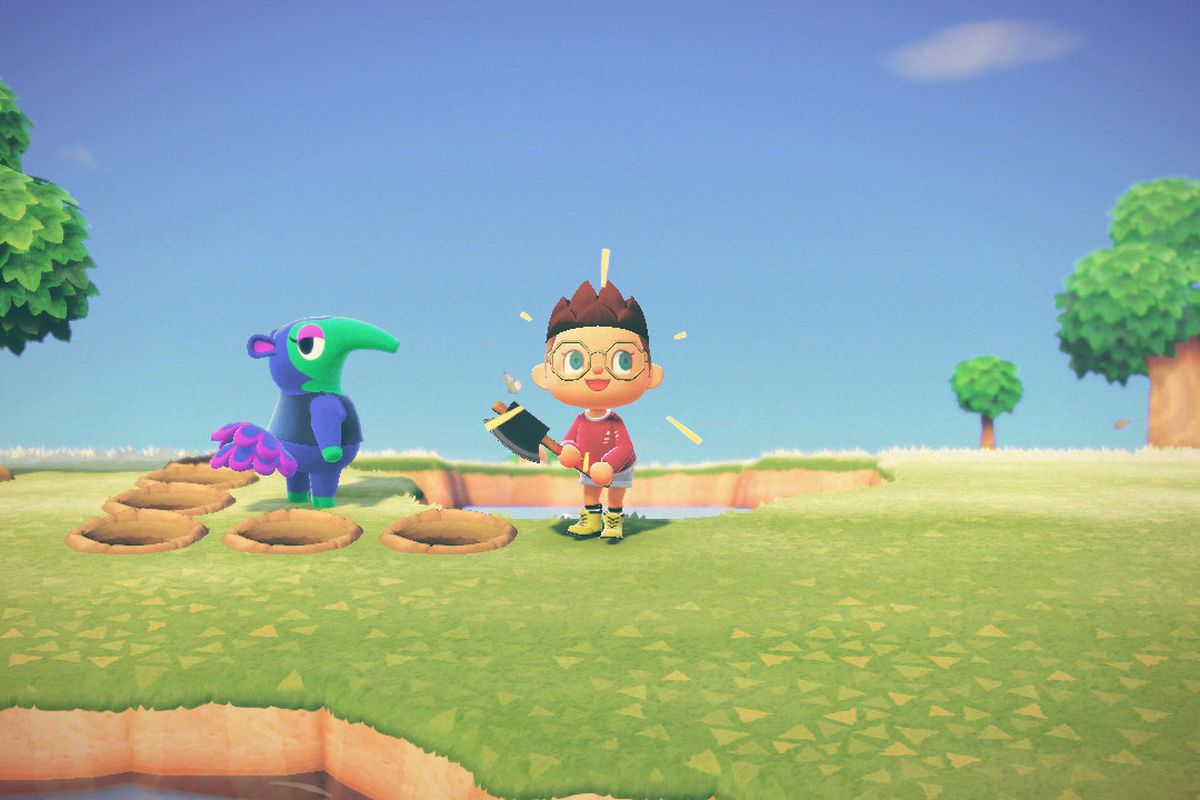 A locked-in villager in Animal Crossing: New Horizons.