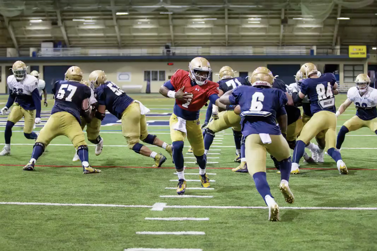 notre dame football spring practice