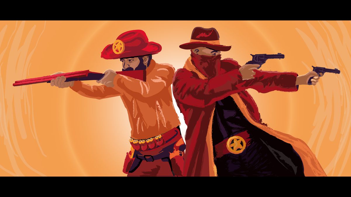 illustration of two gunmen