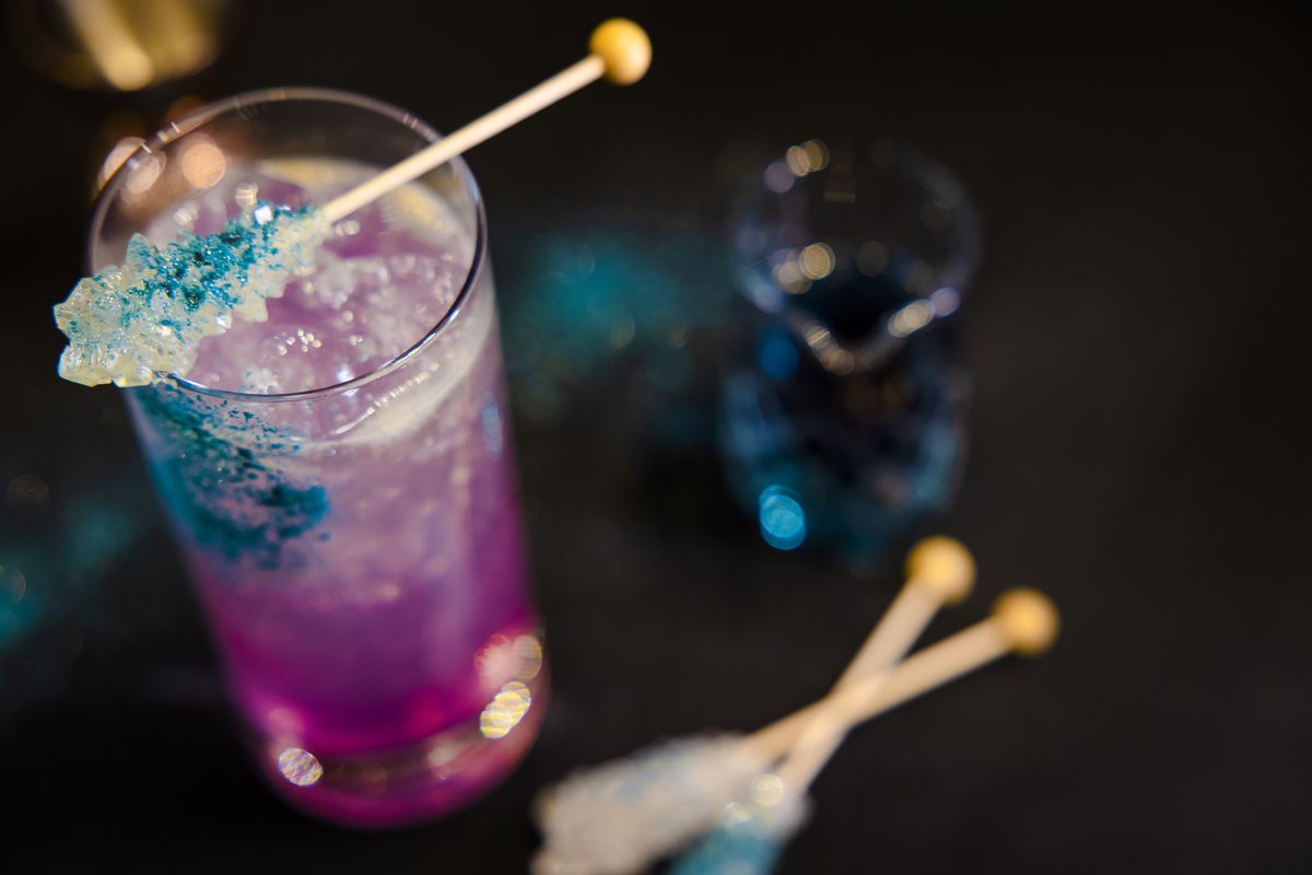 The Magical cocktail with rock candy.