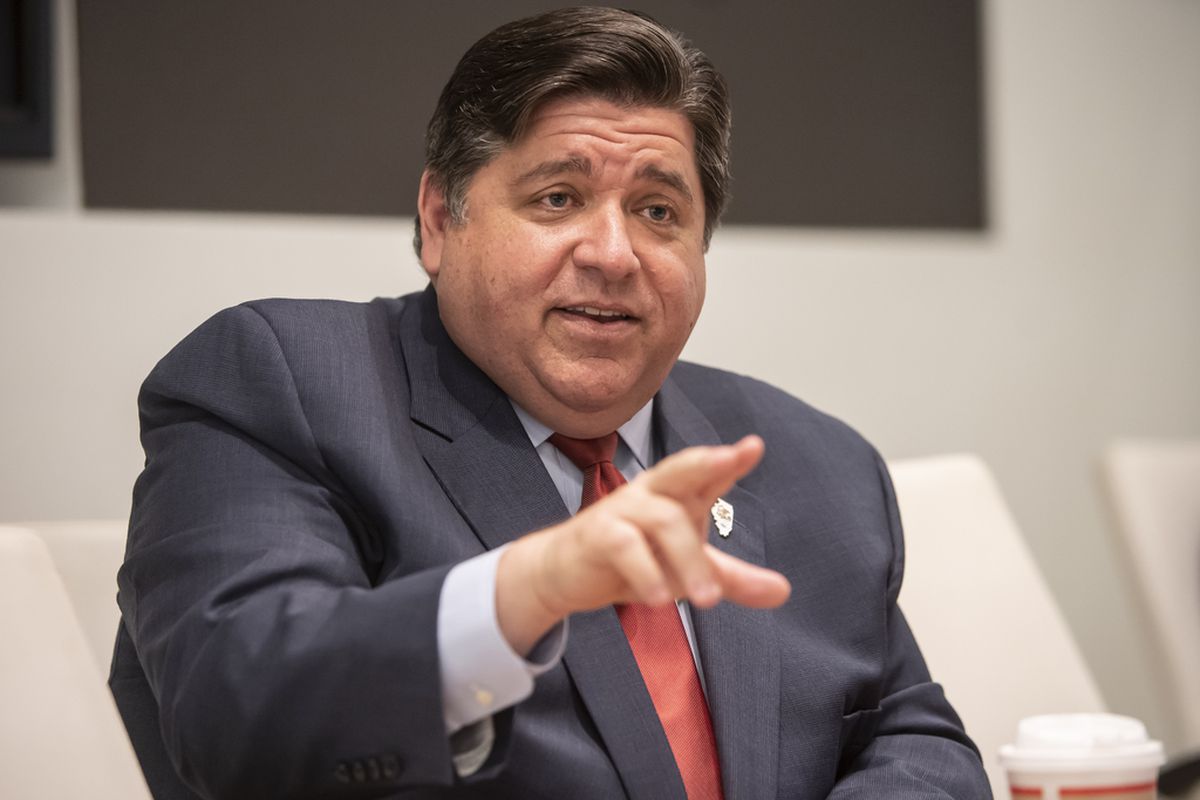 Gov. J.B. Pritzker meeting with the Sun-Times Editorial Board.