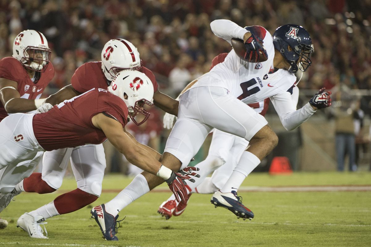 The key to beating the Stanford defense is moving the ball on the ground.