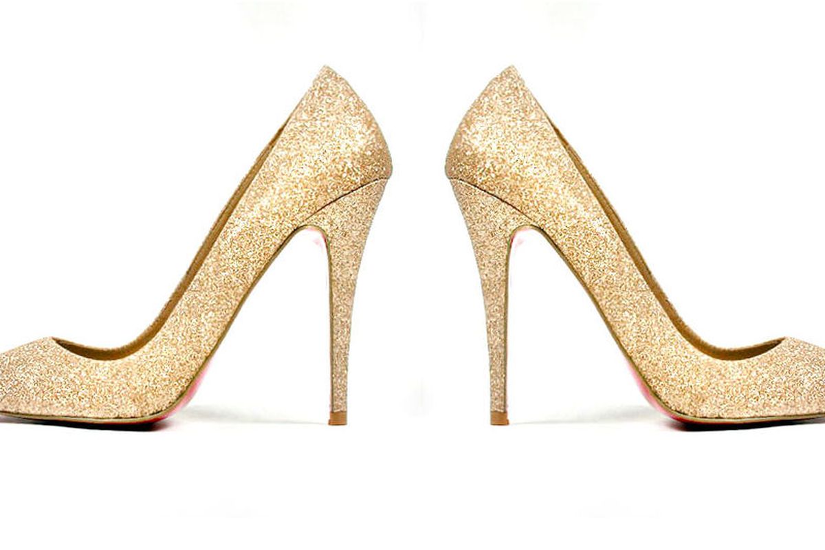 Nope, these Louboutins aren't actually made of gold
