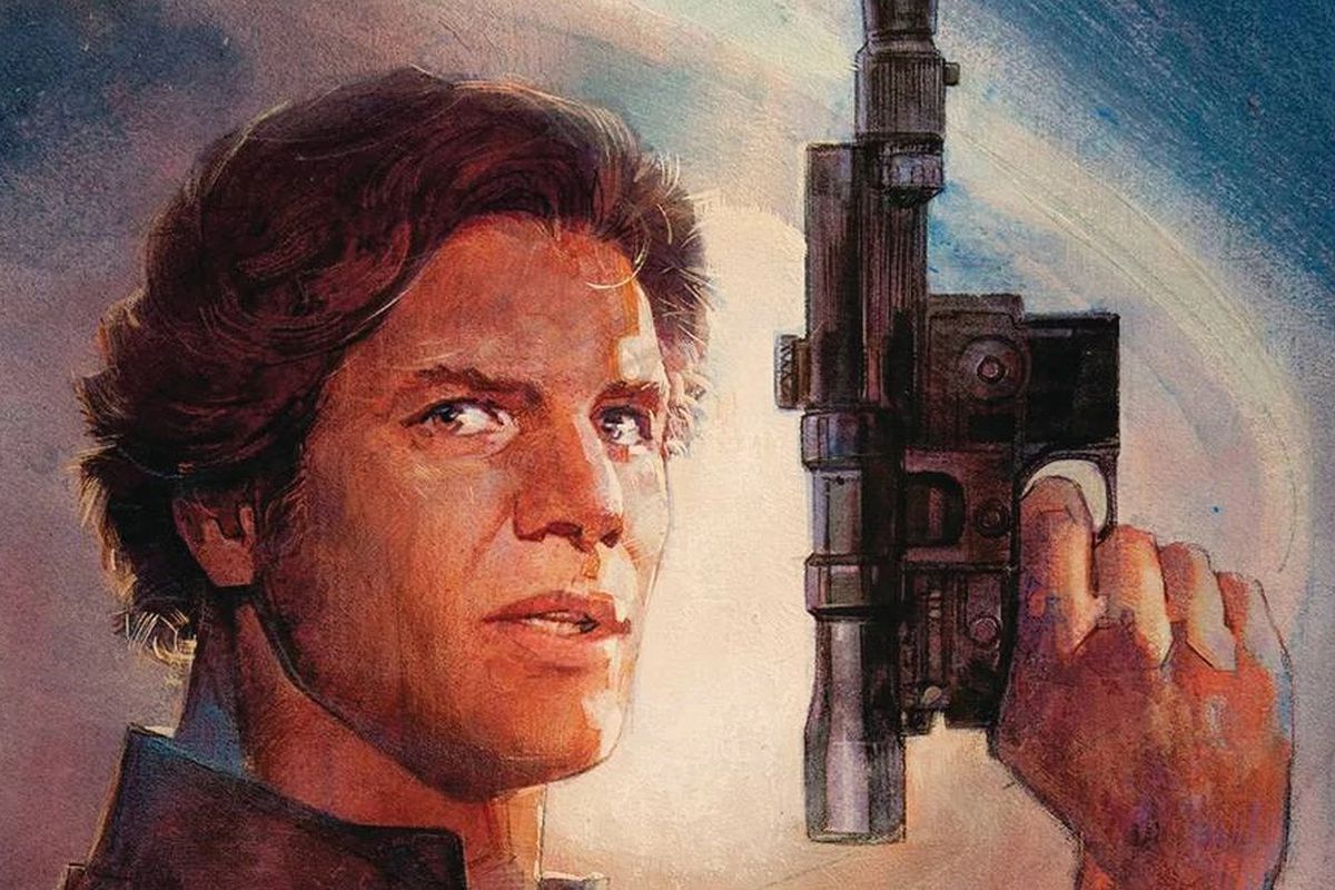 Han Solo holding his gun on the cover of Han Solo &amp; Chewbacca #1