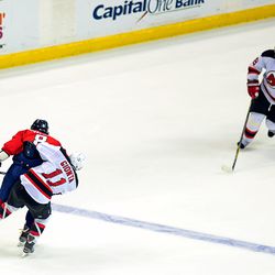 Gionta Drags on Ovechkin