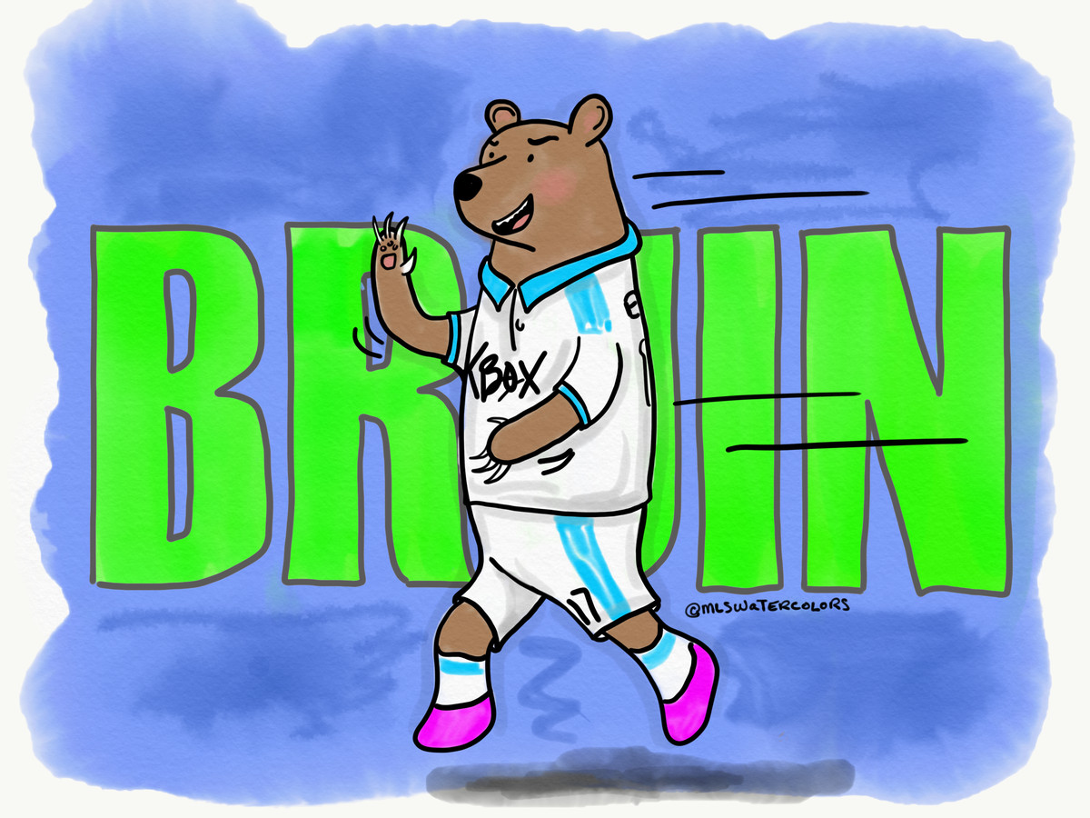 Awesome watercolor of the Bruin bear