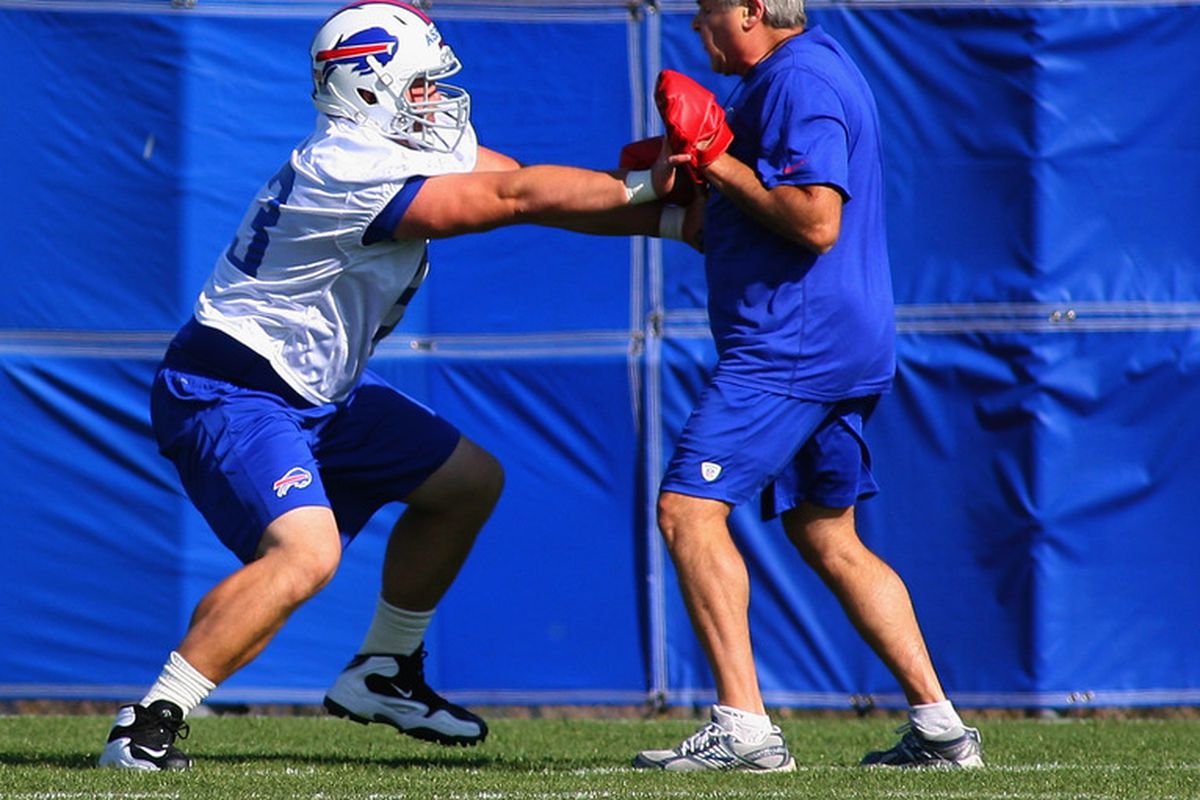 Sixth-round pick OL Mark Asper is taking reps at center during the Buffalo Bills' rookie mini-camp this weekend. (Photo by Rick Stewart/Getty Images)
