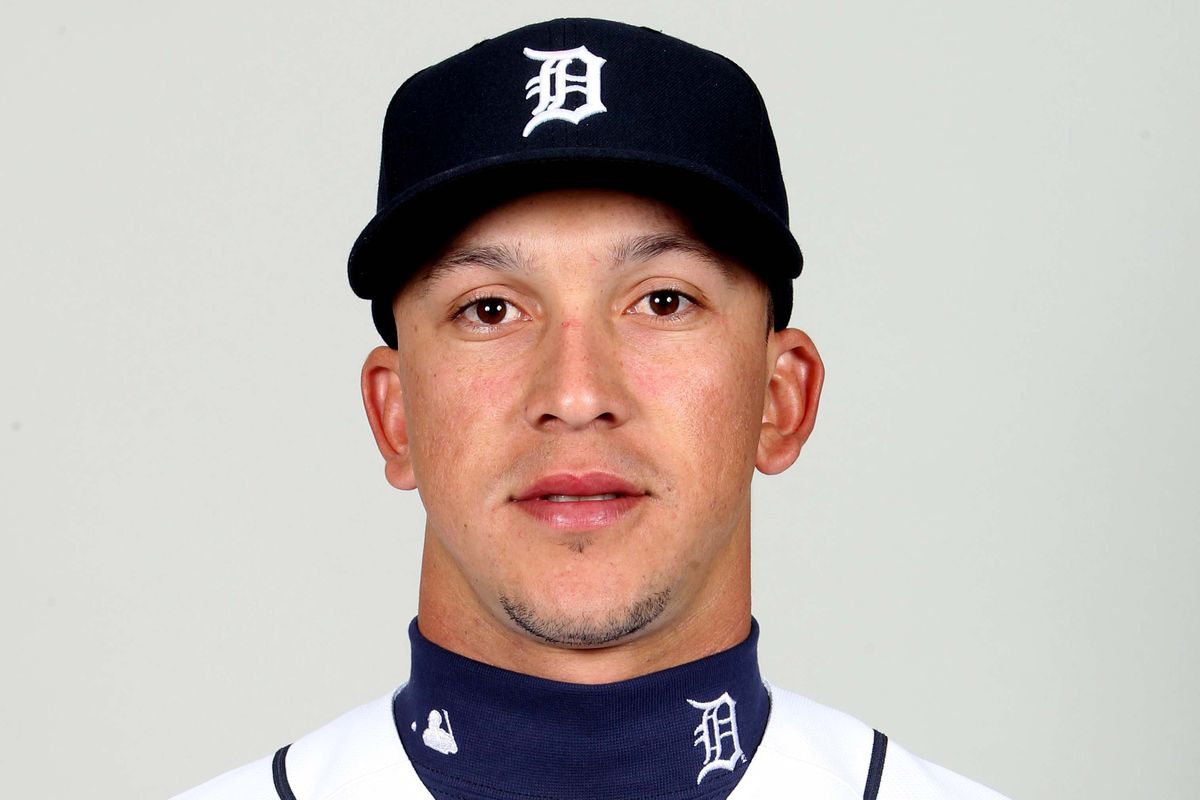Hernan Perez poses for his Spring Training photograph, but can he make the club?