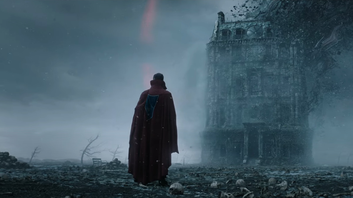Stephen Strange looking at a castle in Dr. Strange in the Multiverse of Madness