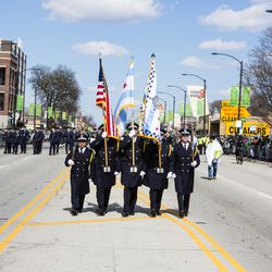 Chicago Police Honor in the Chicago South Side St. Patrick’s Day Parade, Sunday, March 17th. | James Foster/For the Sun-Times