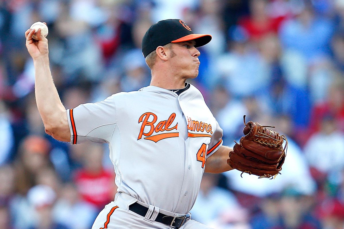 For no reason, here is a picture of Dylan Bundy throwing a pitch.  (Photo by Jim Rogash/Getty Images)