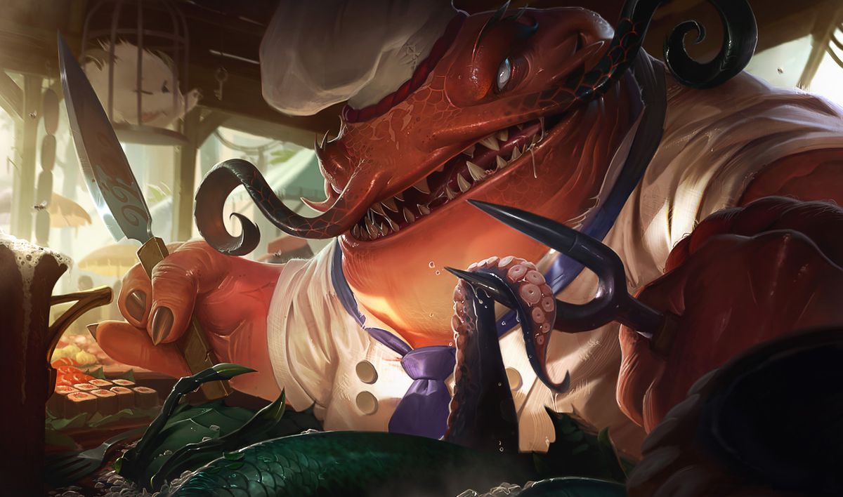 Chef Tahm Kench prepares a bunch of aquatic life to eat