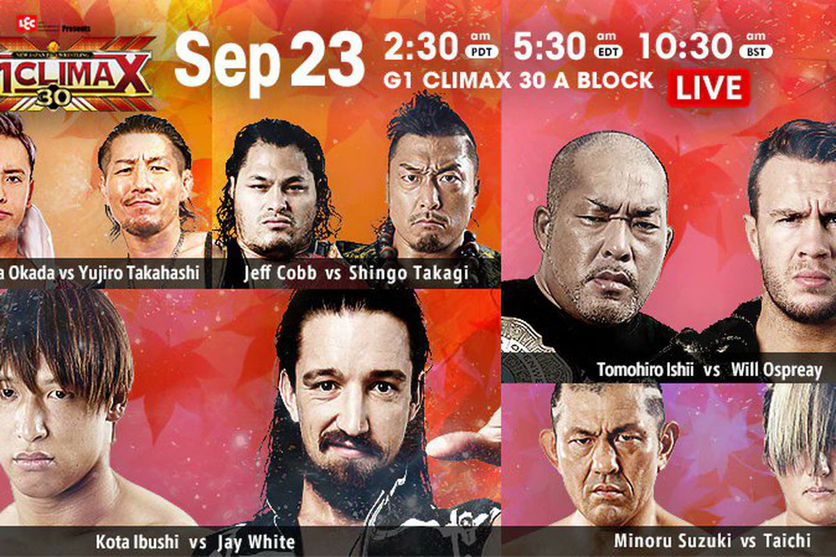 Match lineup for night three of G1 Climax 30