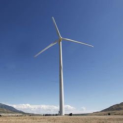 New wind turbine that began construction early this year was completed on early June at the Tooele Army Depot Wednesday, July 7, 2010 in Tooele.