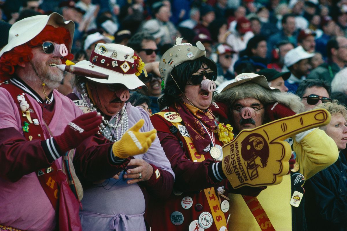 Washington Redskins Enthusiasts in Costumes