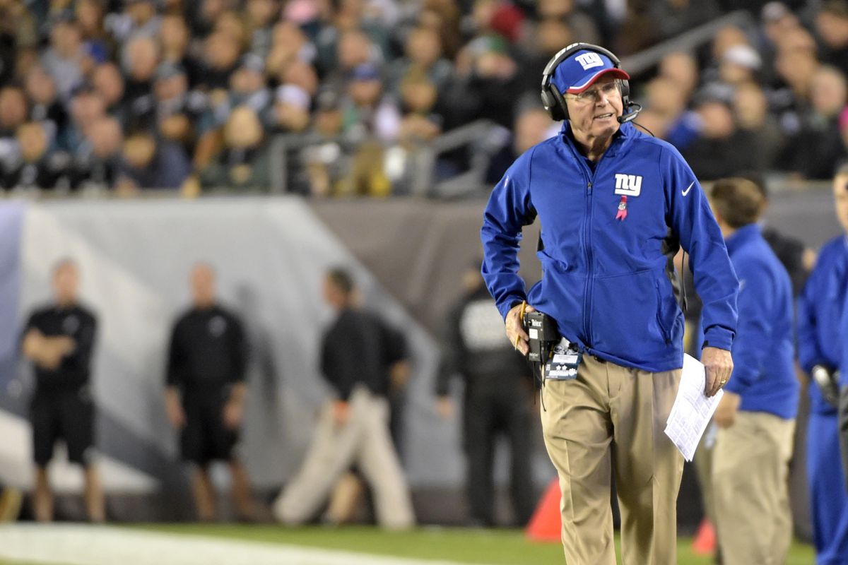 Tom Coughlin during Sunday's game