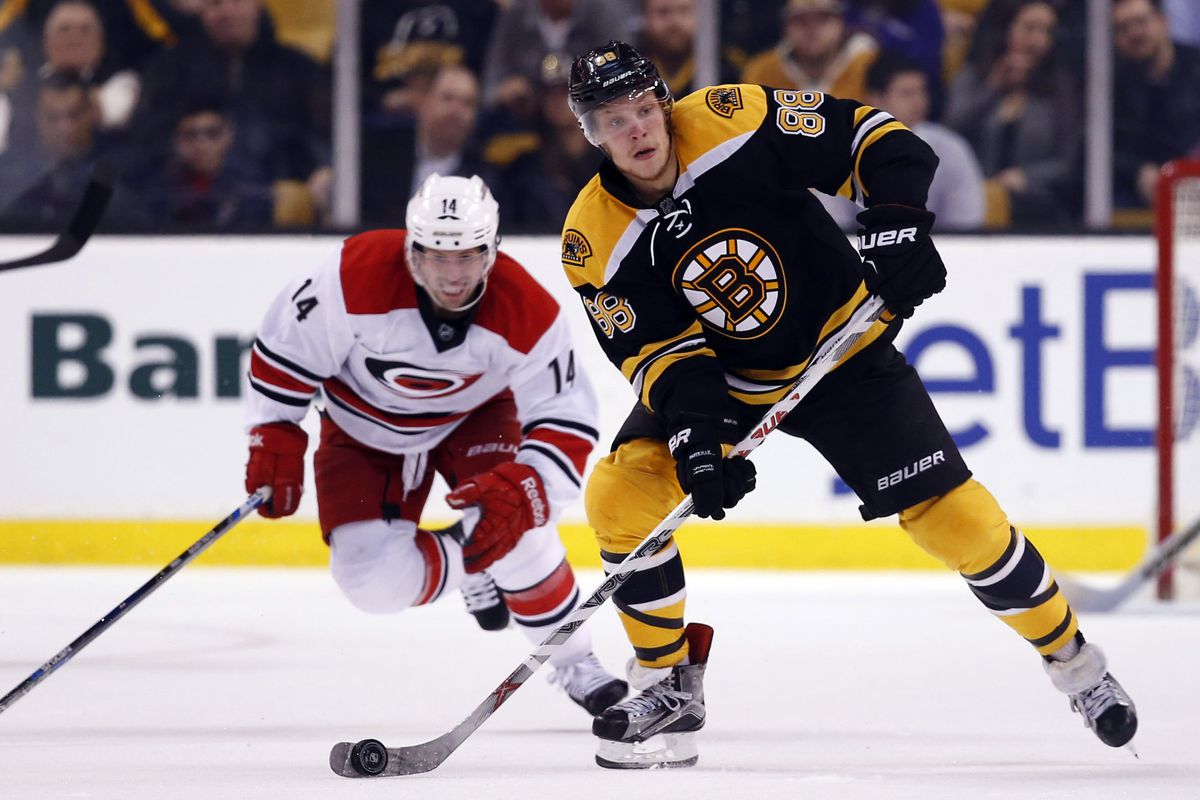 David Pastrnak tied the game in the third period.