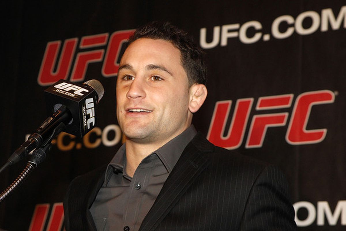 NEW YORK NY:  Frankie Edgar UFC lightweight champion speaks during a press conference to announce commitment to bring UFC to Madison Square Garden and New York State at Madison Square Garden in New York City.  (Photo by Michael Cohen/Getty Images)