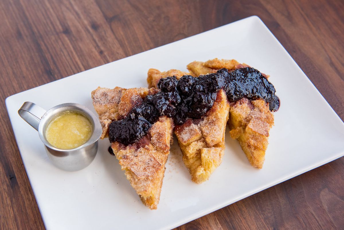 Bread pudding French toast at Eureka!
