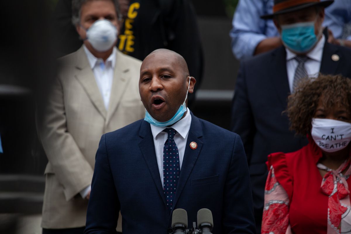 Councilmember Donovan Richards (D-Queens) at a press conference in Foley Square, June 2, 2020.