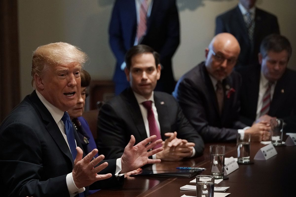 President Trump Holds Meeting With Bipartisan Congress Members To Discuss School Safety