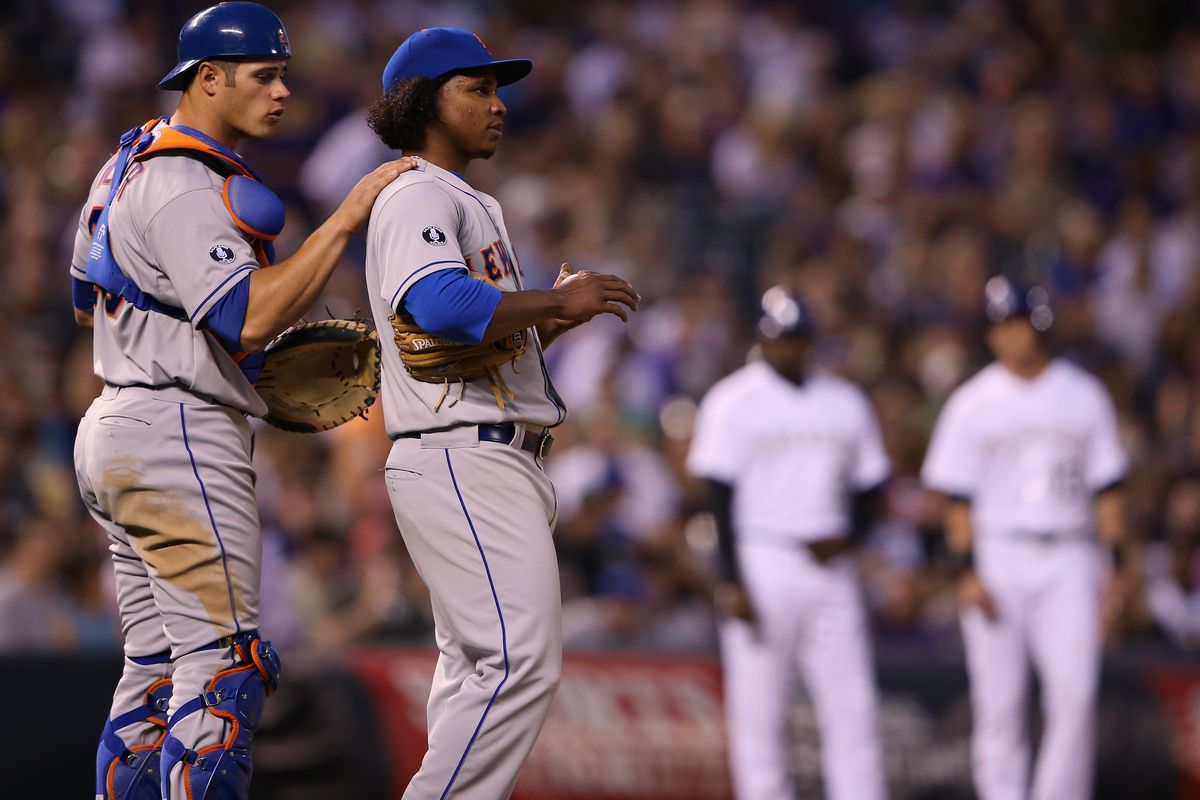 Jenrry Mejia got hit around at Coors Field in his last outing there.