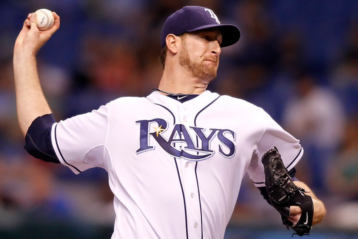 ST PETERSBURG, FL - APRIL 30:  Pitcher Jeff Niemann #34 of the Tampa Bay Rays pitches against the Kansas City Royals during the game at Tropicana Field on April 30, 2010 in St. Petersburg, Florida.  (Photo by J. Meric/Getty Images)