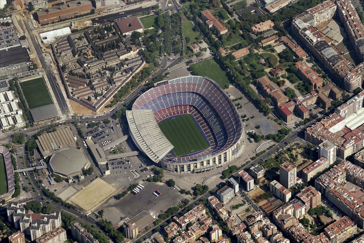 Aerial View Of Estadio Camp Nou, Barcelona