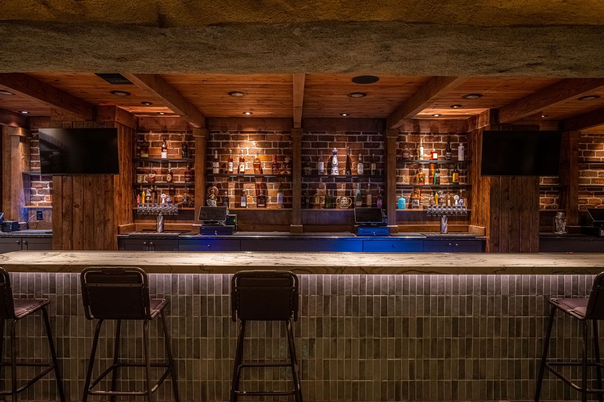 Bar seating area at the High Low in Los Angeles, California