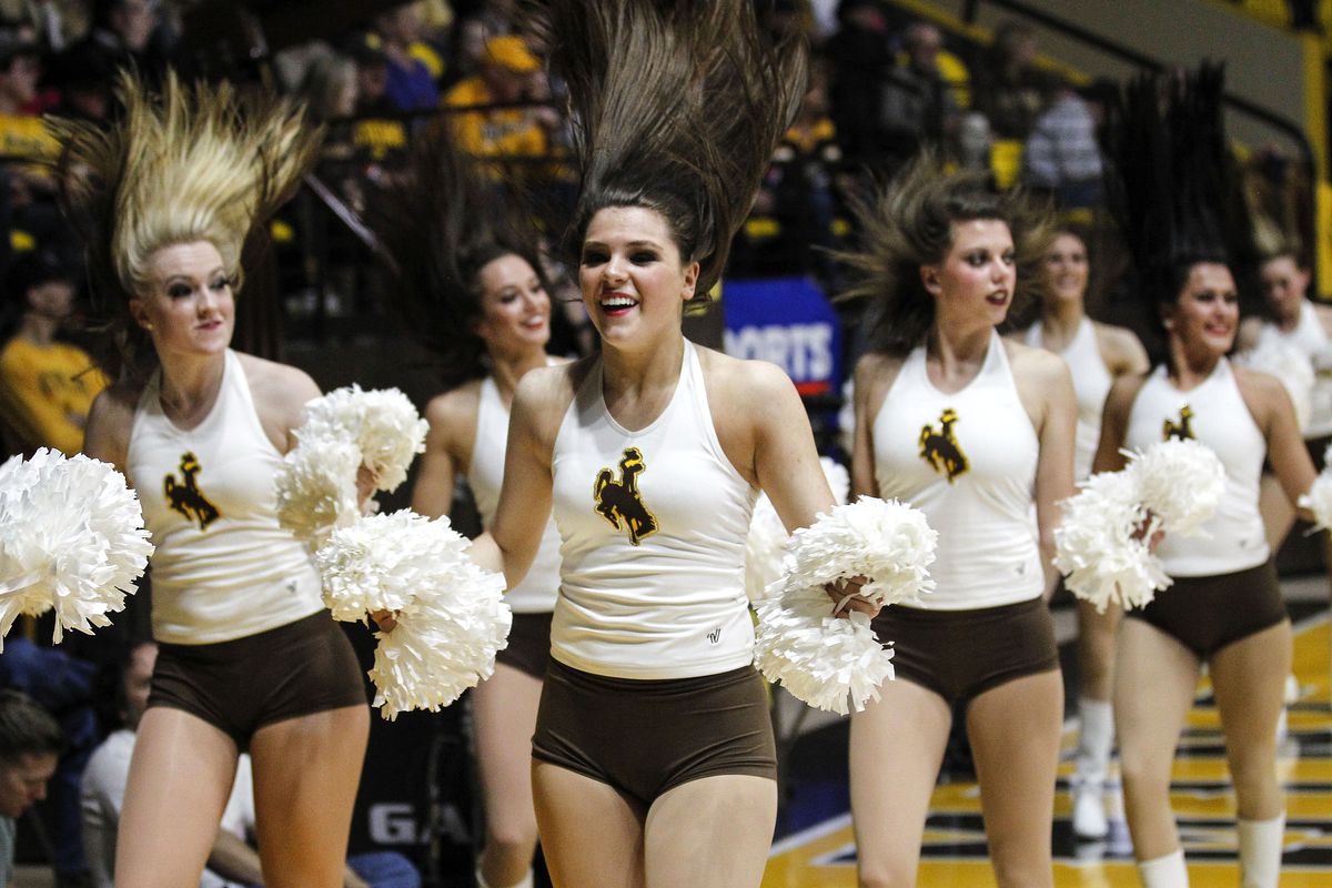 The Wyoming dance team has something to celebrate with the Cowboys moving into the AP poll this week.