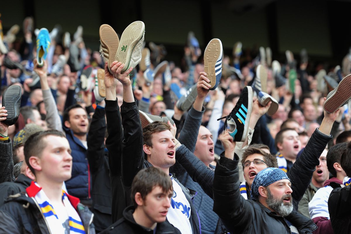Shoes off if you hate Man U - One of a number of terrace classics from the superb support