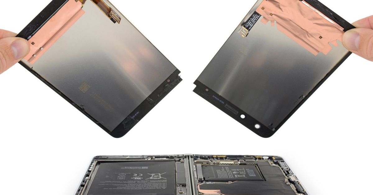 Microsoft Surface Duo teardown: an engineering marvel that’s a chore to repair