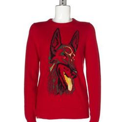 <b>Balenciaga</b> Maille Intarsia Iconic Dog Sweater, <a href="http://www.balenciaga.com/en_US/shop-products/clothing/women/online-exclusives/balenciaga-maille-intarsia-iconic-dog-sweater_301212T1218.html#!{%22products%22:{%22301212T1218%22:{%22color%22:6