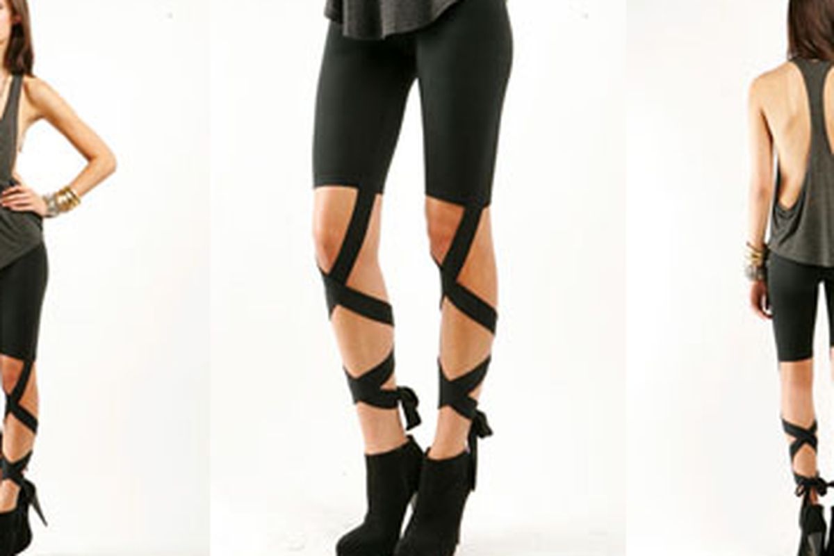 Images via <a href="http://www.shopnastygal.com/products/new/clothing/bottoms/Tie-Leggings.html">Nasty Gal</a>
